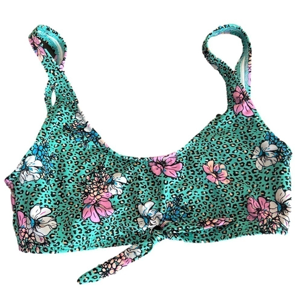 CHEETAH Print Bathing Suit Top Large